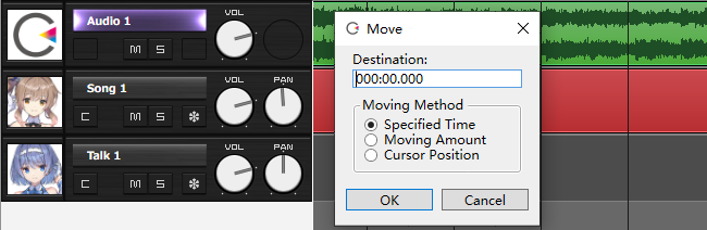 move audio element